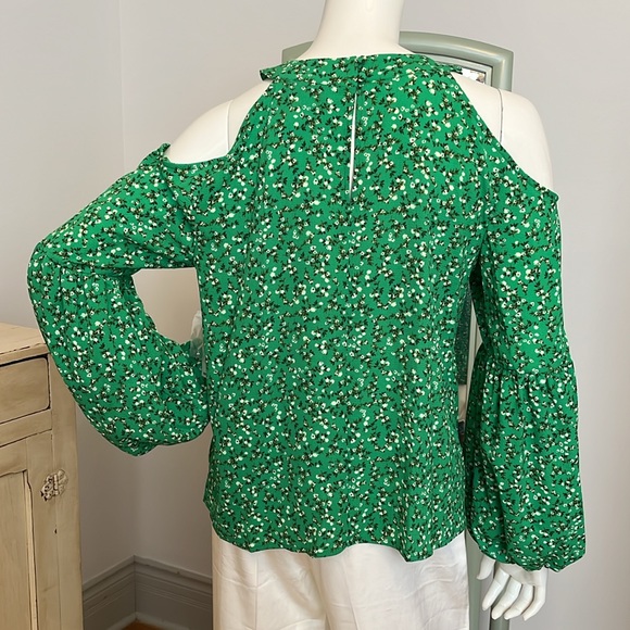 [M] CeCe Floral Green Blouse Top - Picture 7 of 7